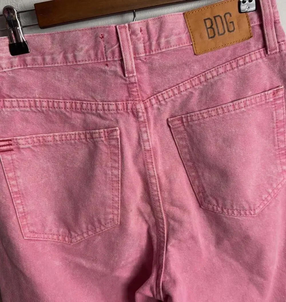 BDG Urban Outfitters Pink Acid Wash Denim Jeans Size 29 100% Cotton Women’s